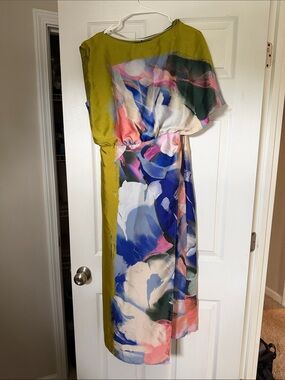 knotted asymmetric dress zw collection Knot Detail Asymmetric One Shoulder Luxe Slinky Maxi Dress White main image 1
